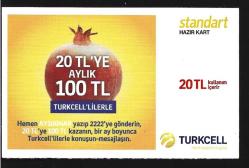 3K  = TURKCELL  HAZIR  KART ( 20  TL ' YE  AYLIK  100  TL ) 20  TL - TEMİZ ve NADİR