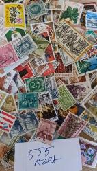 LOT.6 » 555 adet damgalı yabancı pul lotu -bol çeşitli