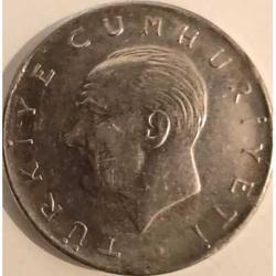 Türkiye 1977 1 Lira - TC Ters - Başaklı Paslanmaz Çelik