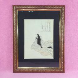 MURASAKİ SHİKİBU NUN GÜNLÜĞÜ , 19.YY. JAPON TAHTA BASKI RESİM