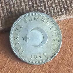 1947   YILI  GÜMÜŞ   50   KURUŞ