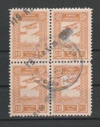 1935/37 TAYYARE MÜDAFAA 10 KURUŞ DAMGALI 4'LÜ BLOK