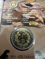 Çöl Varanı 1 Lira 2015. Çil. Adet Fiyatıdır.Özel Folder Darphane Poşetinden Paraya El Değmeden Hazırlanmıştır.
