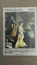 1967 YILI PARAGUAY 16. Yüzyıldan Kalma Dini Resimler DAMGASIZ  ŞARNİYERSİZ