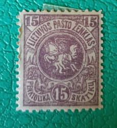 LOT.15 » Litvanya 1919 _Armalı Berlin Baskısı nadir katalog 750 TL. Damgasız