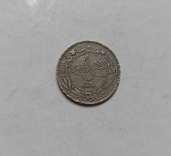 OSMANLI İMPARATORLUĞU PADİŞAH SULTAN MEHMET REŞAT HİCRİ 1327/5. SENE NİKEL 20 PARA ÇİL ALTI KONDİSYONDA