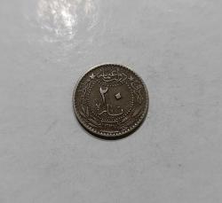 OSMANLI İMPARATORLUĞU PADİŞAH SULTAN MEHMET REŞAT HİCRİ 1327/5. SENE NİKEL 20 PARA ÇİL ALTI KONDİSYONDA