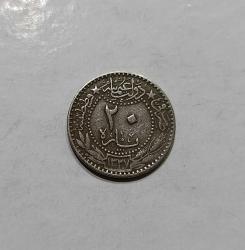 OSMANLI İMPARATORLUĞU PADİŞAH SULTAN MEHMET REŞAT HİCRİ 1327/6. SENE NİKEL 20 PARA ÇOK ÇOK TEMİZ KONDİSYONDA ( AZ ÇIKAR )