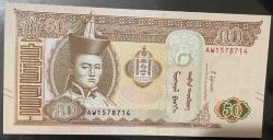 MOĞOLİSTAN 50  TUĞRIK ÇİL.2019 KAĞIT PARA