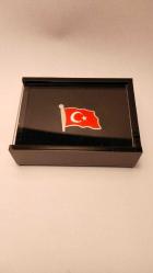 ROZET DARPHANE ALTIN KAPLAMA VE MİNELİ TÜRK BAYRAĞI ROZETİ 36