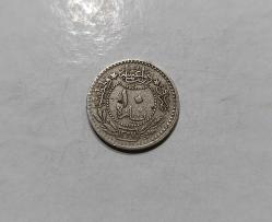 OSMANLI İMPARATORLUĞU PADİŞAH SULTAN MEHMET REŞAT HİCRİ 1327/4. SENE NİKEL 10 PARA ÇOK ÇOK TEMİZ KONDİSYONDA