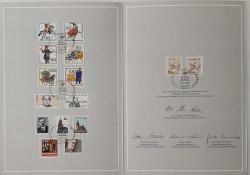 1990 ALMANYA BEETHOVEN ANISINA ÇIKARILAN NADİR DAMGALI 27 PULLU ORİJİNAL PÖRTFÖYDÜR ÇOK NADİR