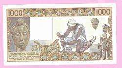 BURKINA FASO WEST AFRICAN STATES 1000 Frs 1986 P307C UNC(TK 19 765) ÇİL