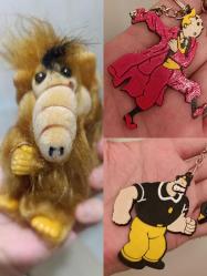 Alf peluş Maskot Tenten Kabasakal anahtarlık süs dekor koleksiyon nostalji tasarım vintage retro hobi reklam promosyon minyatür diorama