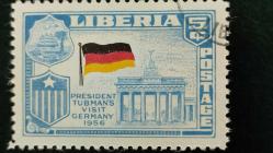 1958 YILI  LİBERYA Başkan Tubman'ın Avrupa ziyareti DAMGALI   ŞARNİYERSİZ