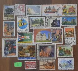 İtalya Pul Lotu -   Karışık Temalı Pul Koleksiyonu Posta Pulu YSLNo:8 - Fırsat Lotu 21 Adet