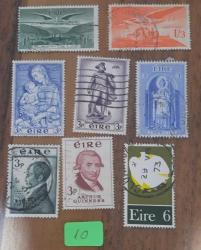 İrlanda Pul Lotu -   Karışık Eski Yeni Pul Koleksiyonu Posta Pulu YSLNo:10 - Fırsat Lotu 8 Adet