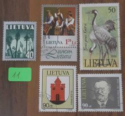 Litvanya Pul Lotu -   Karışık Eski Yeni Pul Koleksiyonu Posta Pulu YSLNo:11 - Fırsat Lotu 5 Adet