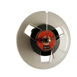 ESKİ ORJİNAL MAKARA BANTTAN DEKORATİF SAAT. VINTAGE.