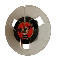 ESKİ ORJİNAL MAKARA BANTTAN DEKORATİF SAAT. VINTAGE.