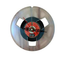 ESKİ ORJİNAL MAKARA BANTTAN DEKORATİF SAAT. VINTAGE.