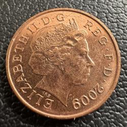 Birleşik Krallık 1 Penny 2009. Kraliçe ll Elizabeth. İngiltere