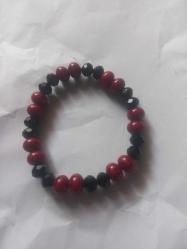 Küre Kesim Kırmızı Siyah Akik Oniks Hematit Doğaltaş