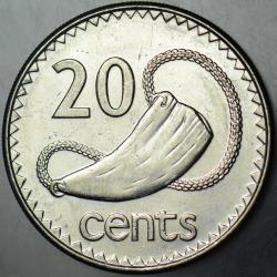 FİJİ 20 CENT 2000 KRALİÇE II. ELİZABETH.