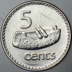 FİJİ 5 CENT 2006 KRALİÇE II. ELİZABETH 19.4 mm.