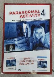FİLM (DVD /VCD) TANITIM AFİŞİ * ARAF / PARANORMAL ACTIVITY 4 * 34x48 CM