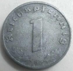 LOT.18 » Almanya 1940 1 Reichspfennig - Kartal ve Gamalı Haçlı - Savaş Dönemi Çinko Baskı