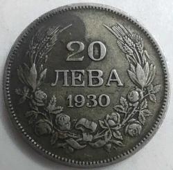 LOT.14 » Bulgaristan 1930 20 Leva Çar III. Boris Portreli Gümüş 4 Gr. - 0.500 Ayar