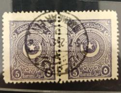 1923 Ayyıldız 5 kuruş per Kırklareli damgalı