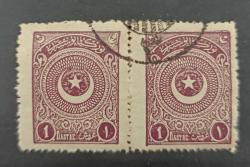 1923 Ayyıldız 1 kuruş per damgalı