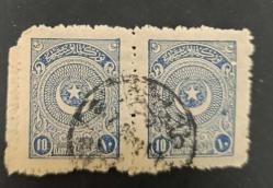 1923 Ayyıldız 10 kuruş per damgalı