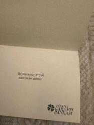 Türkiye Garanti bankası eski tebrik kartı