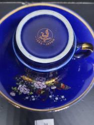 JAPAN ALTIN YALDIZLI KOBALT MAVİ KAHVE FİNCANI
