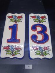 SERAMİK EL YAPIMI KAPI NUMARASI