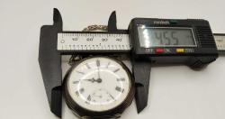 CEP SAATİ,İŞLEMELİ GÜMÜŞ KASA OSMANLI ANTİKA, ALTIN VARAK DAMLACIKLI  ÇALIŞAN CEP SAATİ 101