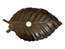 antika Bronz yaprak formunda kuş heykelli anahtarlık - 21 cm