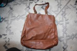 LOT.7 » VINTAGE KADIN KAHVE RENGI DERI OLABILIR    ÇANTASI (ANTİK KOLİ 15