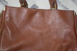 VINTAGE KADIN KAHVE RENGI DERI OLABILIR    ÇANTASI (ANTİK KOLİ 15