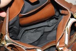 VINTAGE KADIN KAHVE RENGI DERI OLABILIR    ÇANTASI (ANTİK KOLİ 15