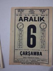 BÜYÜK SAATLİ MAARİF TAKVİMİ 6 Aralık 1972 Çarşamba - TAKVİM YAPRAĞI