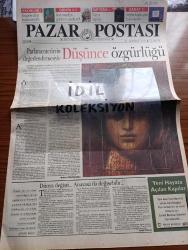 Pazar Postası - Turkish Newspaper - 29 Temmuz 1995 - Sayı 84 - parlamenterlerin değerlendirmesi ile düşünce özgürlüğü yazan Mete Belovacıklı - dünya değişti anayasa da değişebilir - temiz hava ve demokrasi yazan Murat Belge - Özgür düşüncemi Özgün düşünce mi yazan Canan Barlas - demokratikleşmenin neresindeyiz yazan Ömer Servet - Bosna'da tarih kırımı yazan Taha Akyol - Telsim - ekonomi postası yazan Nevzat Atal - el öpenler meclisinde dağ fare mi doğurdu yazan Cahit Tanyol - DEP'lilerin odaları danışmanlara - anayasa şairi Hüseyin Balyalı - sevgili toplum yazan Mehmet Ali Kılıçbay - Bosnada çok şey yok oluyor yazan Sami Kohen - atom insanlığın günahı mı sevabı mı - Dört Gül attım suya şiir yazan Mete Belovacıklı - yeni çıkan kitaplar - yazlık sinemalar yazan Burçak Evren - Terra Nova'nın yaratıcı başkanı Hulusi Derici fazla reklam reklamı öldürür yazan Zeynep Çetinkaya