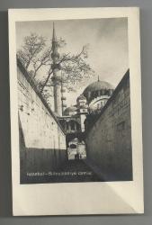 1961 POSTADAN GEÇMİŞ İSTANBUL SÜLEYMANİYE CAMİİ FARKLI BİR GÖRÜNÜM FOTOKART...