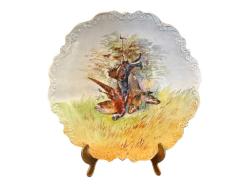 26 cm çapında limoges fransız el boyama duvar tabağı