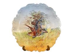 26 cm çapında limoges fransız el boyama duvar tabağı