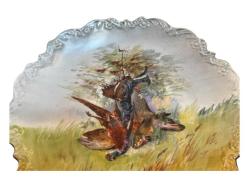 26 cm çapında limoges fransız el boyama duvar tabağı