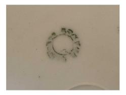 26 cm çapında limoges fransız el boyama duvar tabağı